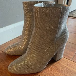 Madden Girl Silver Sparkly Boots